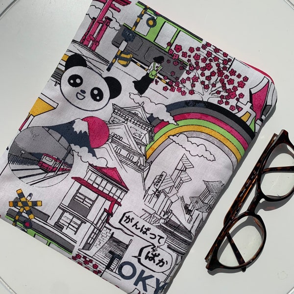 Pochette à livre - Manga panda japonais (rose)