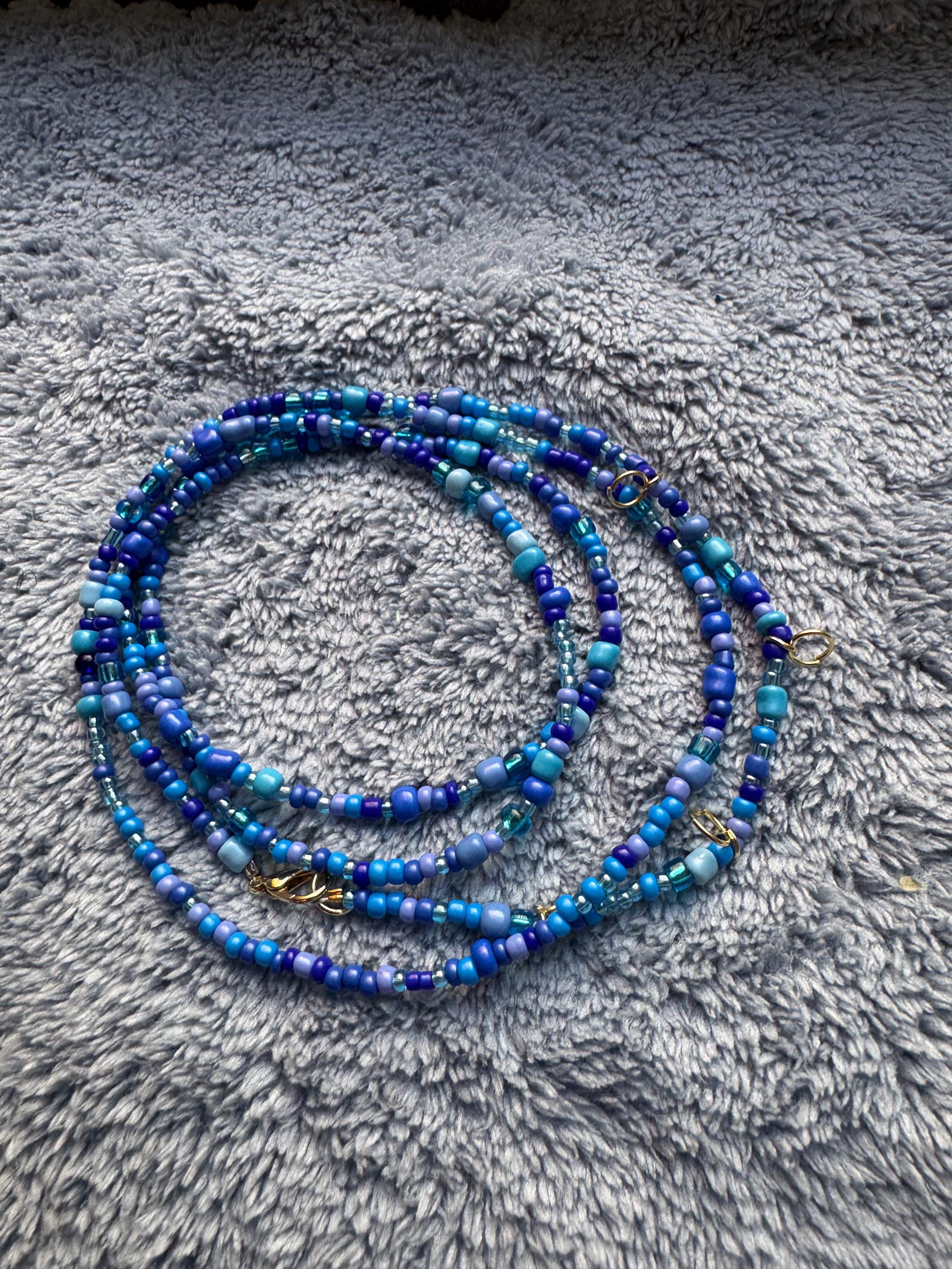 Silver and Blue Waist Chains - Etsy