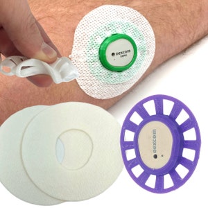 Flexible & Reusable Dexcom G7 GripShield™  CGM Bump Protection Overlay Shield, Armor Guard  - Includes 2 Sample Adhesive Overlay Patches