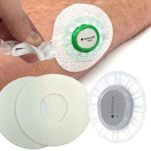 Flexible & Reusable Dexcom G7 GripShield™ CGM Bump Protection Overlay Shield, Armor Guard Includes 2 Sample Adhesive Overlay Patches Crystal Clear
