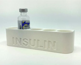 Patented Wall Mount Insulin Caddy- Apidra® {DOES NOT Fit Novolog Vials- See other listing for Novolog Vials}