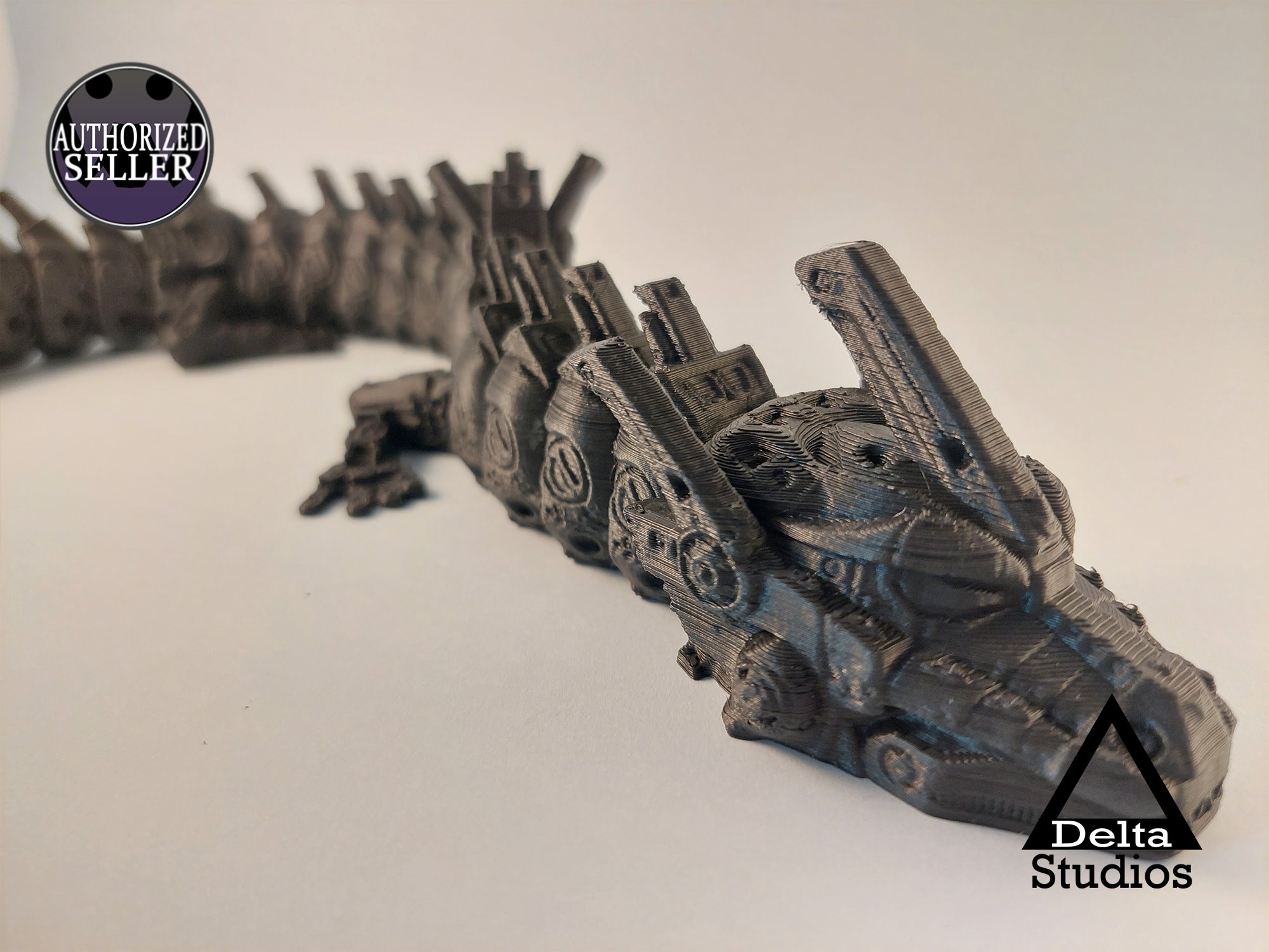 3d Printed Articulated Mecha Dragon Dragon Statue Adult Etsy