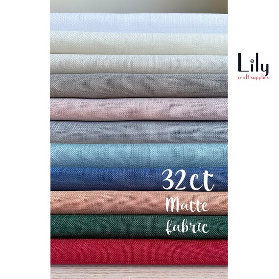 32ct Cross Stitch Fabric, Evenweave Embroidery Fabric, 32 Count Polyester and cotton blend aida with a linen look, Easy stitch punch cloth