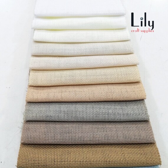 Cross Stitch Fabric, 16 ct Evenweave Embroidery Fabric, 16 Count Polyester and cotton blend aida with a linen look, Easy stitch punch cloth
