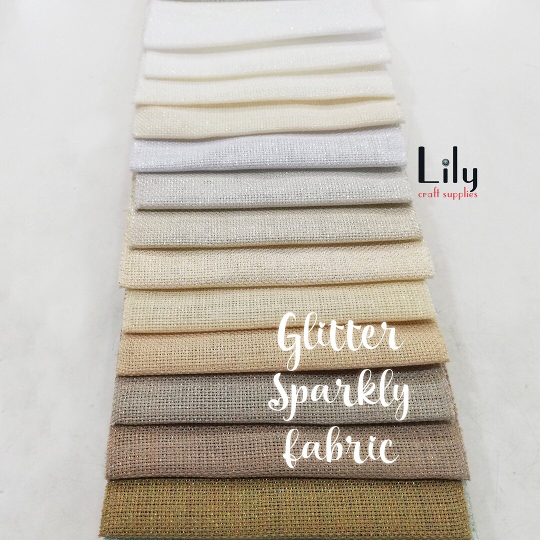 Glitter Cross Stitch Fabric, 16 Ct Opalescent Evenweave Embroidery
