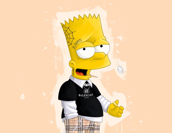 bart simpson hypebeast poster