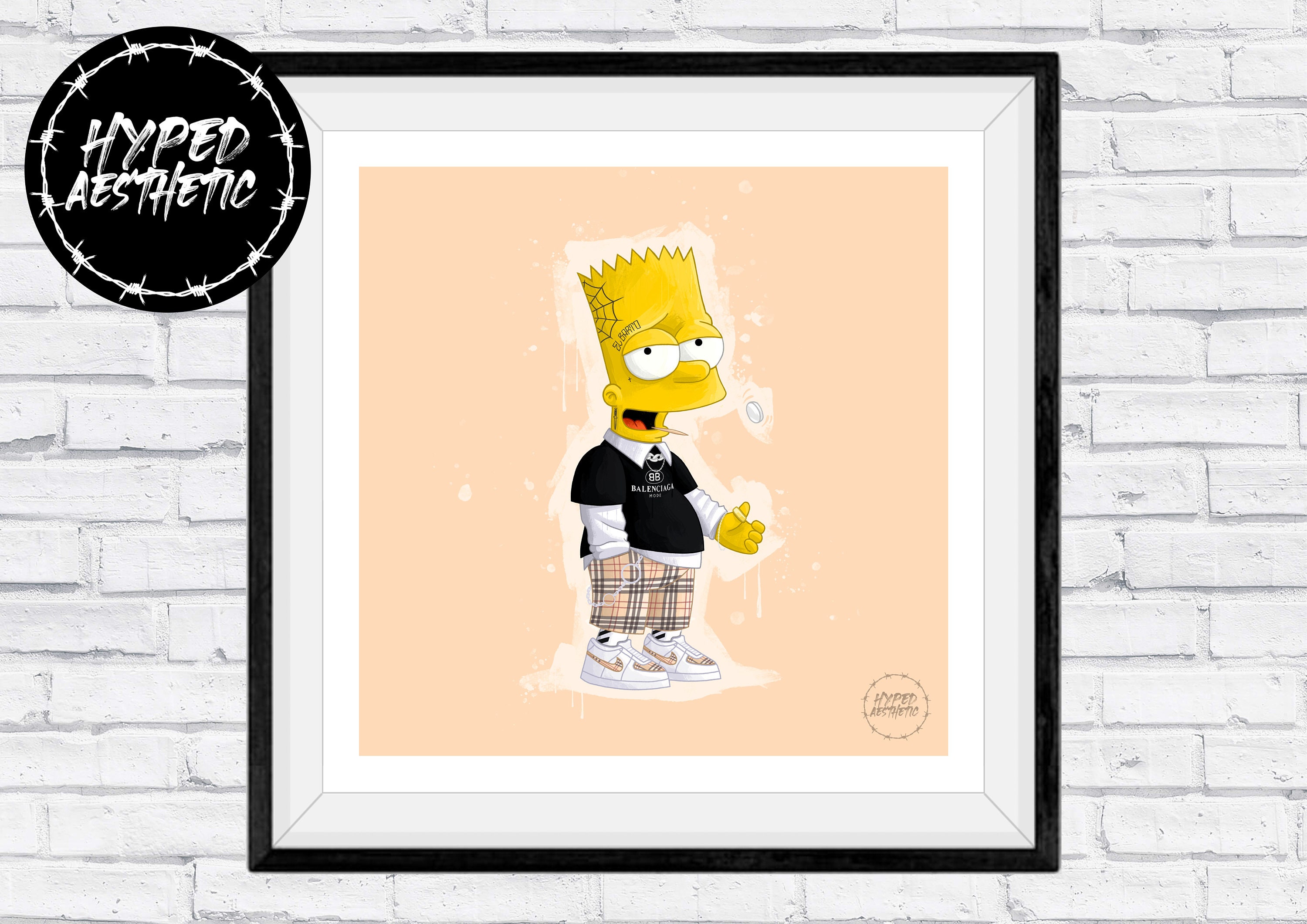 bart simpson hypebeast poster