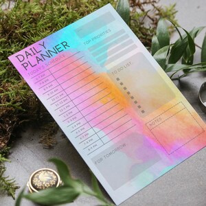 Watercolour POP | A4 Printable daily planner, study planner, hourly planner, student planner | Download & Print