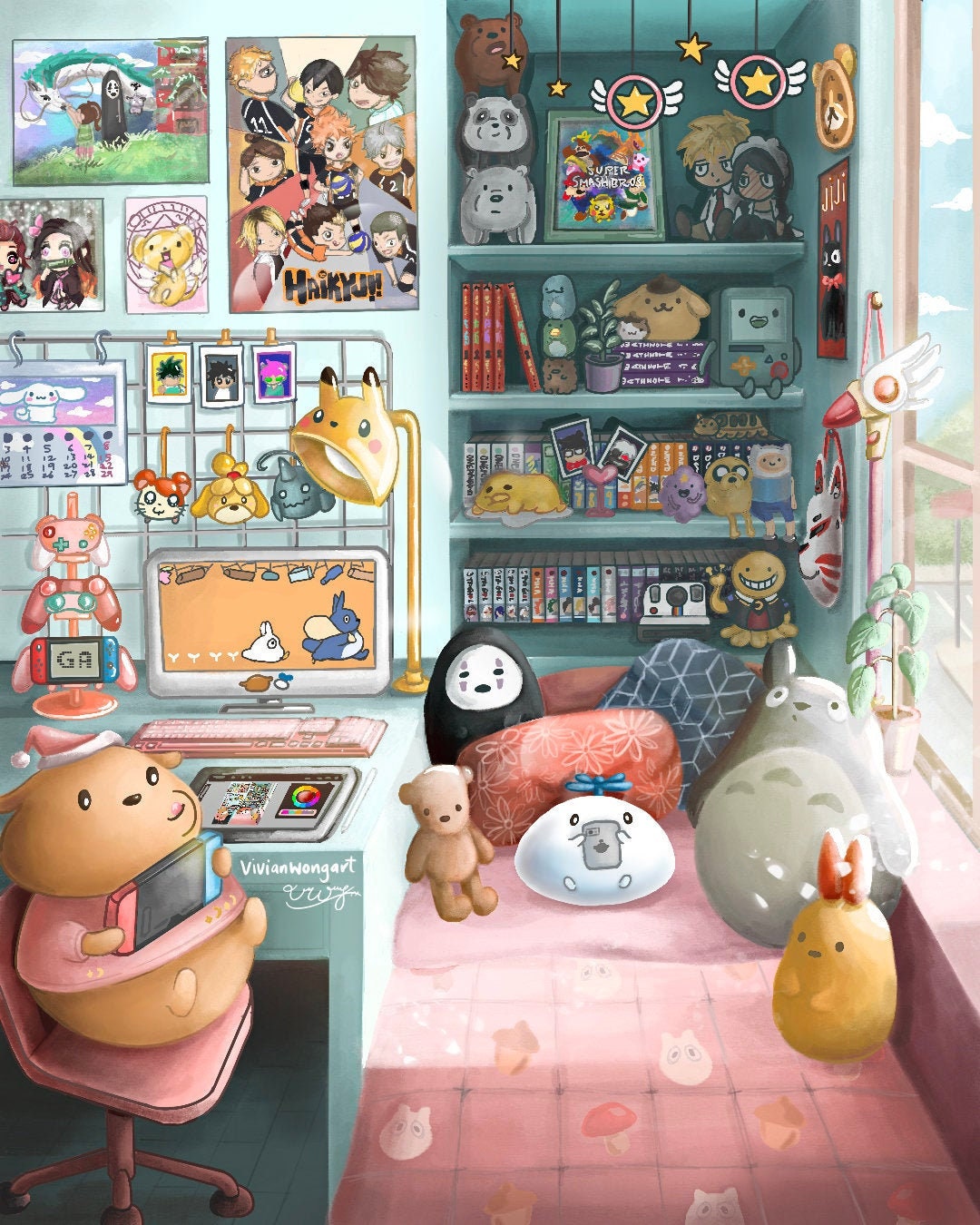 Anime Traumzimmer Kunstdruck Süße Wand Kunstdruck | Etsy