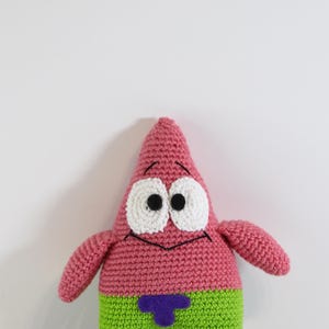 Patrick Knitted Soft Toy | Handmade Souvenir | Gift for kids | Baby Gift | Crochet Amigurumi | Handmade Toy | Sale | Sponge Bob
