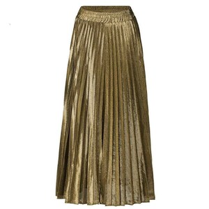 Gold pleated new arrivals skirt uk