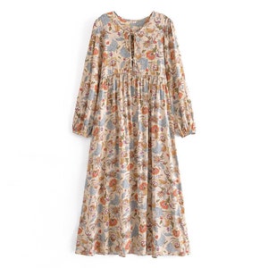 Felda tie neck maxi dress top