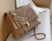 Quilted Chain Designer PU Leather Crossbody Bags For Women 2021 Winter Women 39 s Trend Handbags Branded Trending Cross Body Bag