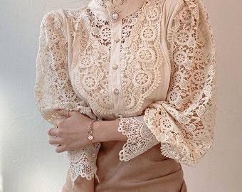 buttoned petal sleeve top
