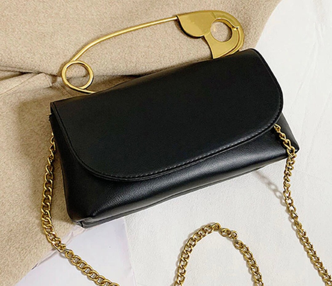 Unique Safety Pin Cross Body Bag Safety Pin Clutch Bag Gift Safety Pin