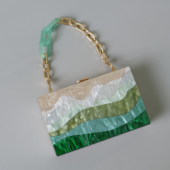 Acrylic sales clutch purse