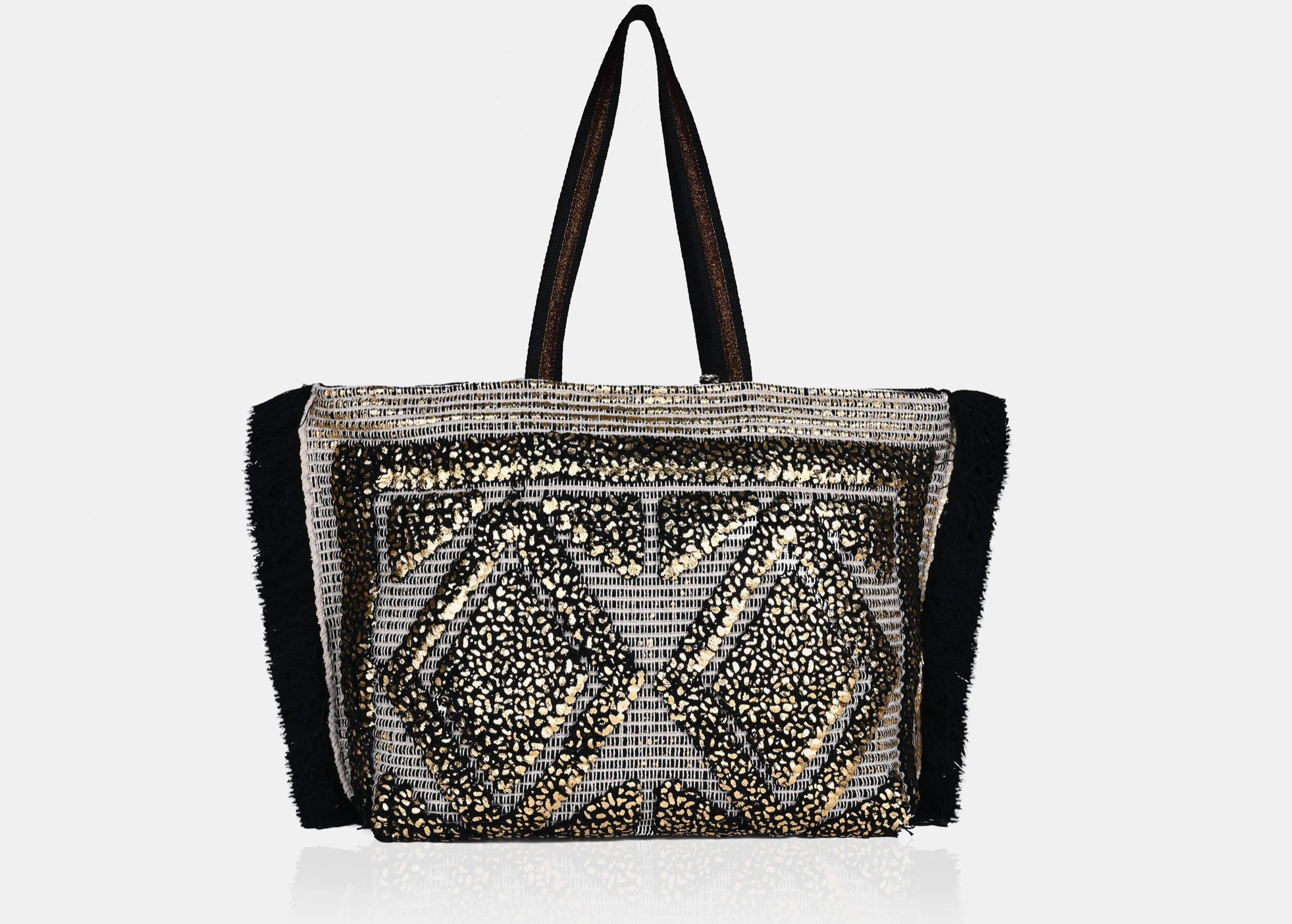 IZMIR Gold Foil Tufted Tote Bag Luxury Holiday Bag Women - Etsy UK