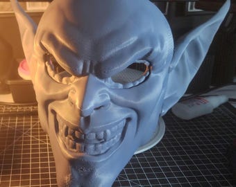 Green Goblin Comic Style | Marvel Inspired  | Raw 3D Printed Mask Kit (Mask & Ears Only)