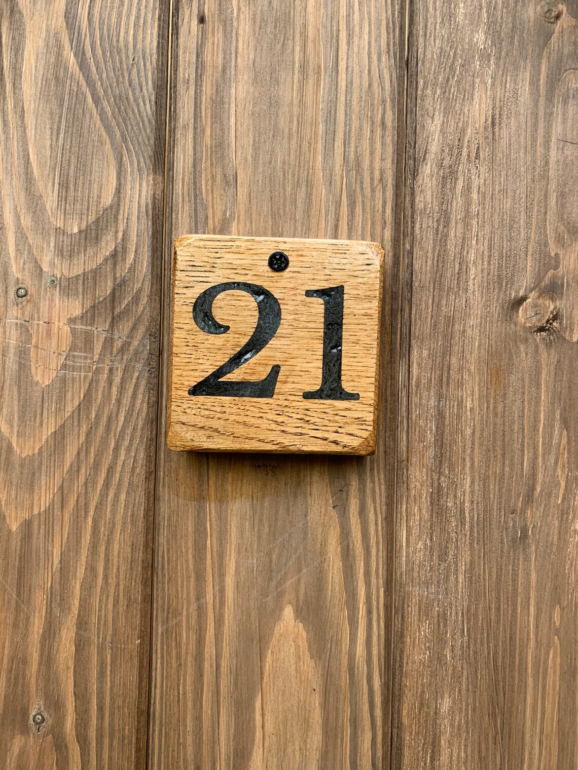 Hand made solid oak door/gate number Etsy.de