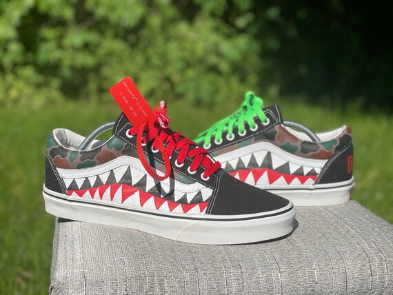 custom vans bape