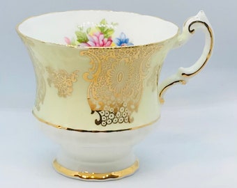 Replacement Paragon Yellow With Flowers Teacup Number 566A