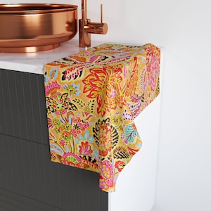 Boho Bali Hand Towel Boho Kitchen Towel, Boho Bathroom Towel