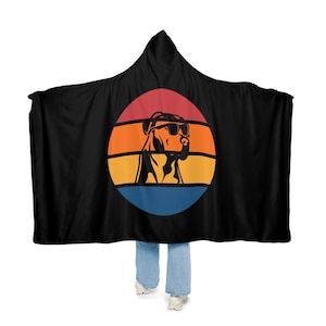 Pitbull Snuggle Hoodie Blanket, Dog Hooded Blanket, Christmas Gift, Gift For Him, Gift For Her, Wearable Blanket