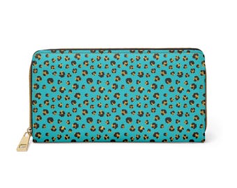 Leopard Print Zipper Wallet | Animal Print Coin Purse