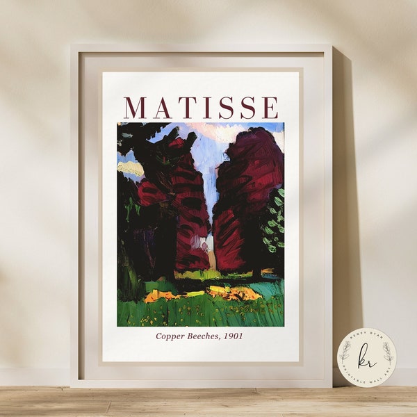 Henri Matisse Poster, Copper Beeches Print, Landscape Art Print, Post-Impressionism Art, Matisse Print, Matisse Poster, Printable Wall Art