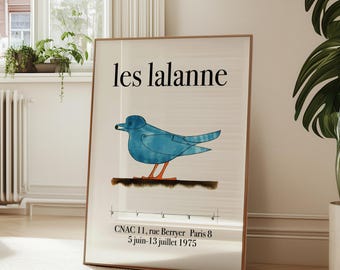 Les Lalanne Bird Art Print, Paris Exhibition Poster, Vintage Bird Art