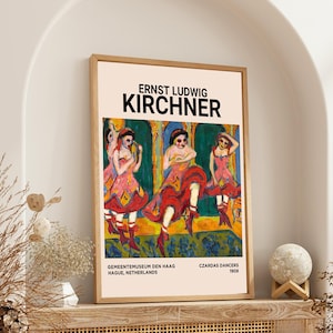 Ernst Ludwig Kirchner Poster,Czardas Dancers,German Expressionist,Exhibition Poster,Dancer Poster,Kirchner Print,Museum Art