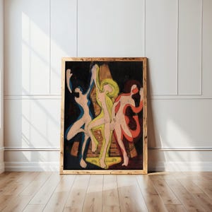 Ernst Ludwig Kirchner Dancing Print: Vintage German Expressionist Art (Digital Download)