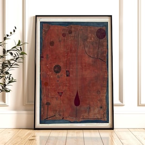 Póster de Paul Klee "Frutas sobre rojo", 1930, carteles de exposiciones, impresión para museos, descarga instantánea