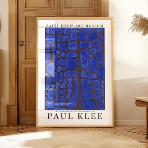Paul Klee &#39;Late Evening&#39; Museum Poster: Blue Abstract Art (Digital Download)