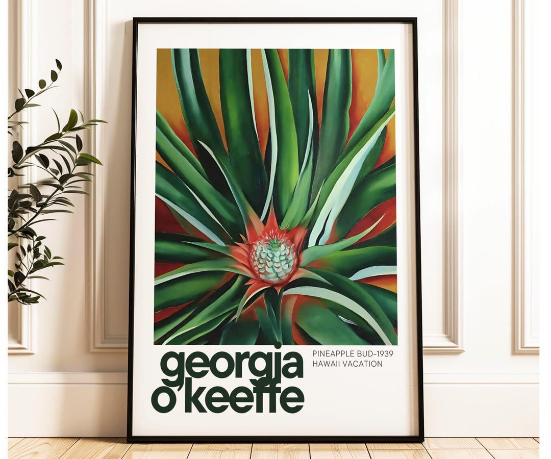 Georgia Okeeffe Print, Pineapple Art, Digital Download, Art Gifts ...