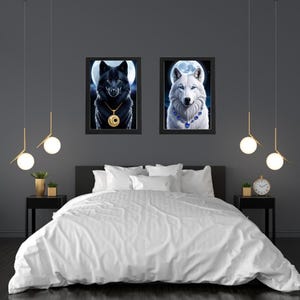 Piercing Eyed Wolf Portrait - Wildlife Art Print - Majestic Wolf Art Print - Howling at the Full Moon