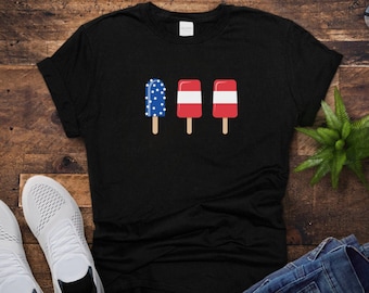 Taste Like Freedom Tee - Popsicle Flag Tshirt - Independence Day - Let Freedom Ring - Fourth Of July Tasty Shirt - Red White And Blue 4th T