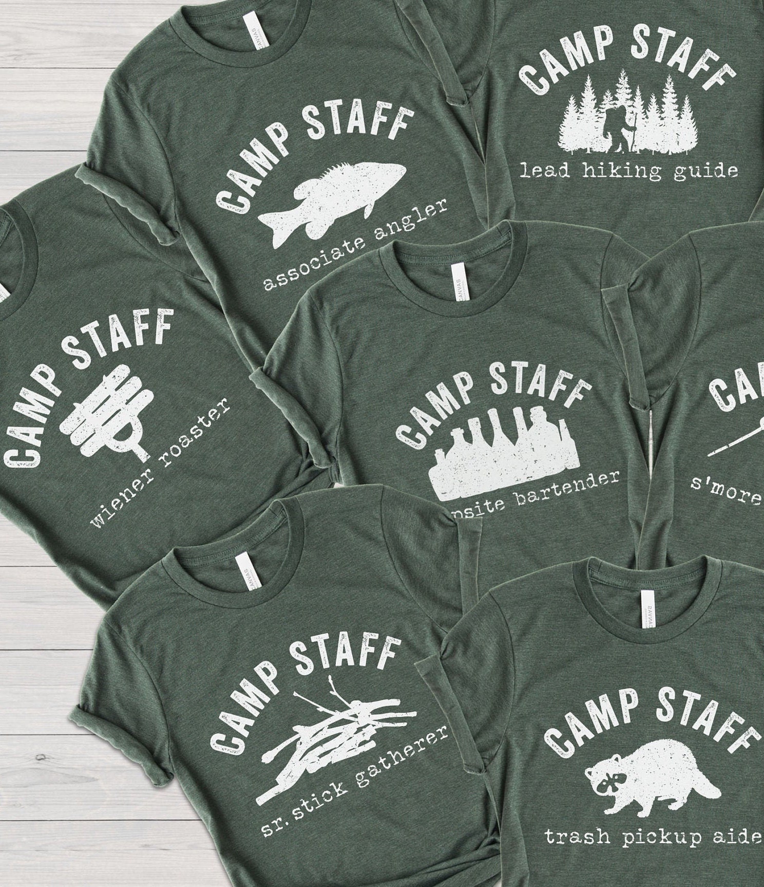 Matching Camp Staff Shirts - Retro Style Summer Camp Tshirts
