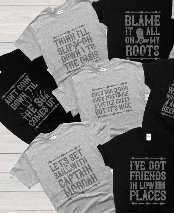 Garth brooks lyrics shirts hotsell