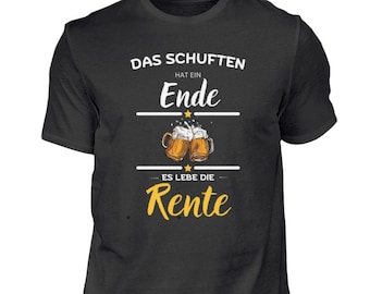 Rentner T-Shirt Ruhestand Bier Motiv lustiges Shirt für Rentner Geschenk Shirt