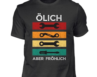 T-shirt car mechanic retro motif funny saying workshop shirt