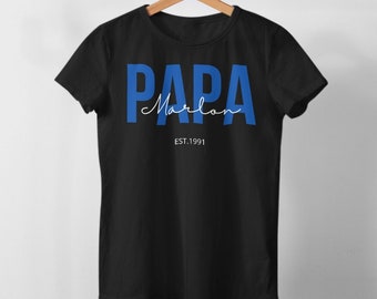 Dad T-Shirt Personalized with Children's Name Father's Day Gift Shirt