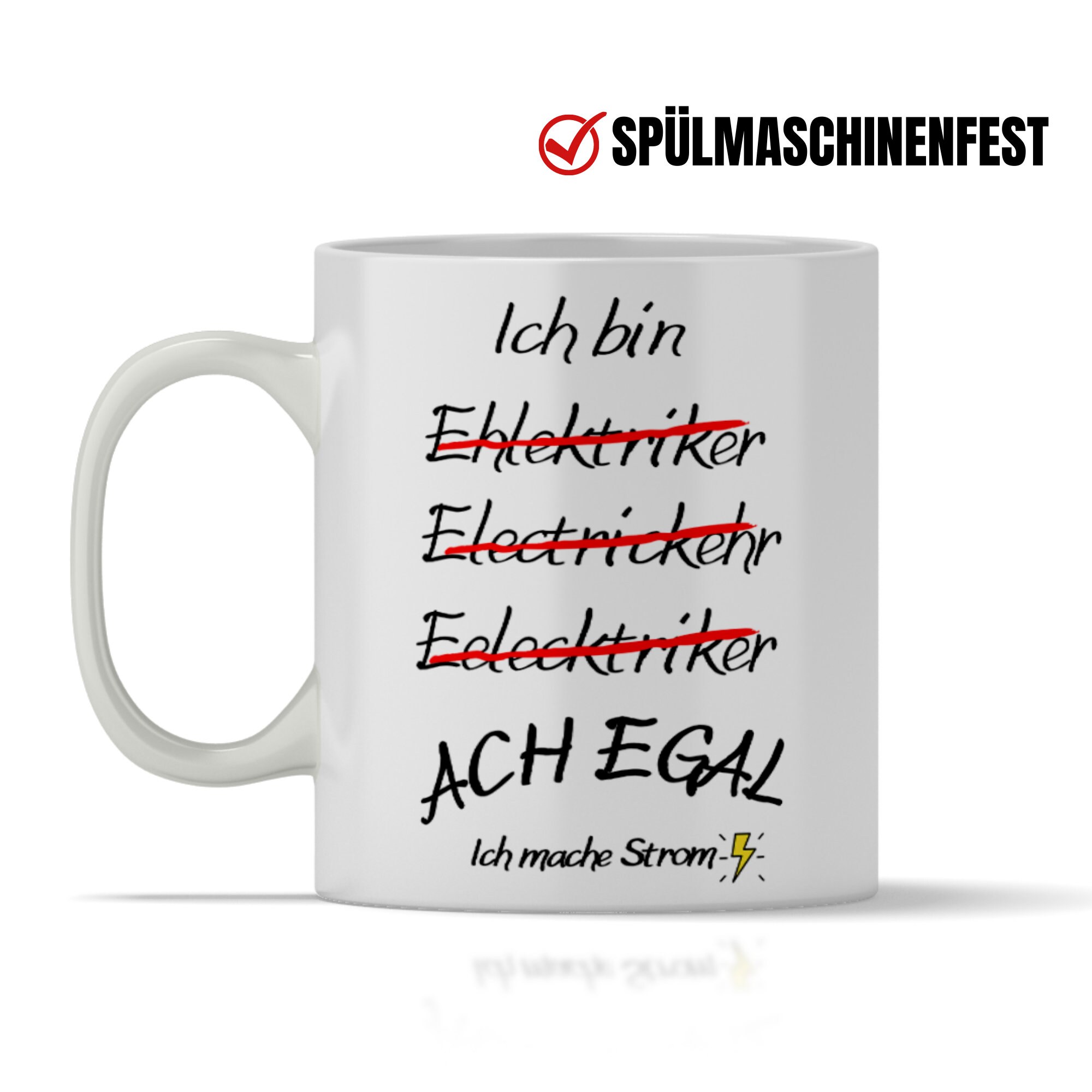 Tasse Elektriker lustiger Spruch mit Rechtschreibfehler Etsy.de