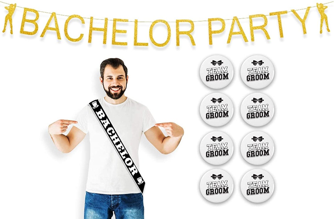 Brosash Bachelor Party Decorations gold Bachelor Banner Etsy