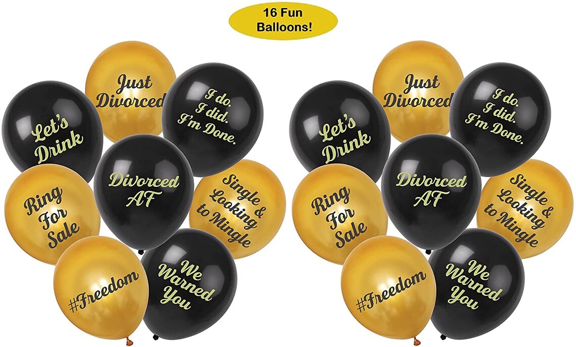 Divorce Party Decorations 30 Piece Kit Includes Banner 16 Etsy
