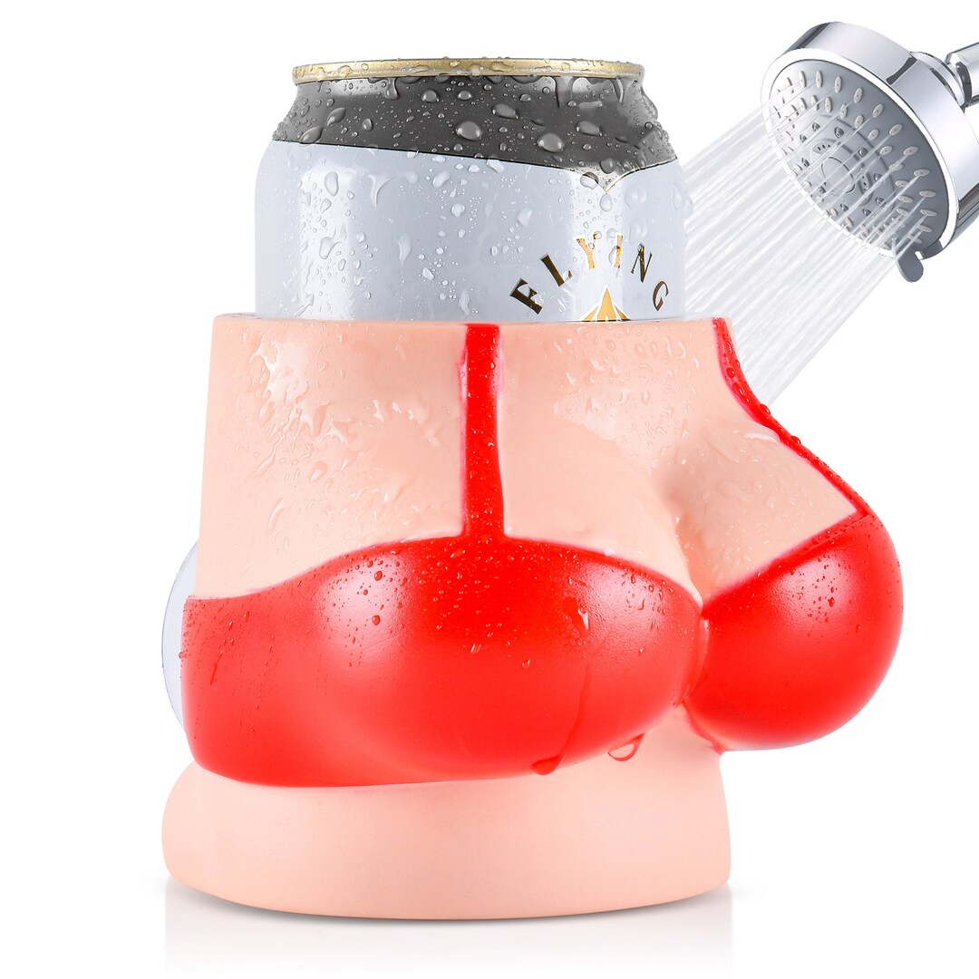 Shower Beer Buddy Red Bikini Shower Beer Can Holder W/ Silicone Suction