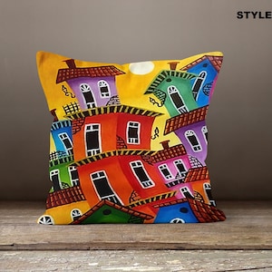 Decorative Pillowcases,16x16 size, Holiday Gifts,  Throw Pillow Covers, Home Decoration, Colorful Design Pillowcases, Printed Cushion Covers