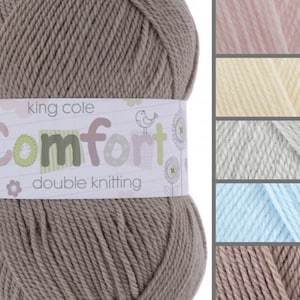 King Cole Comfort DK Yarn, Range of Colours, Double Knitting Yarn ...