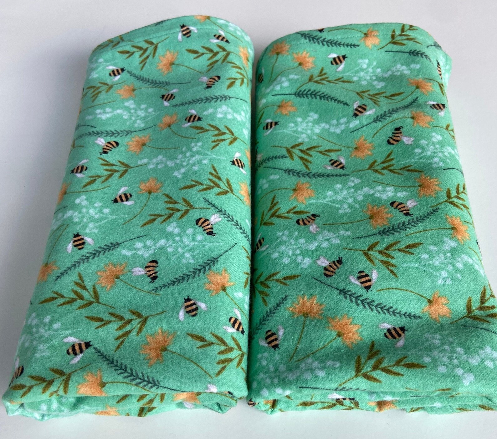 Receiving Blanket Bumble Bee Blanket Green Baby Blanket Etsy