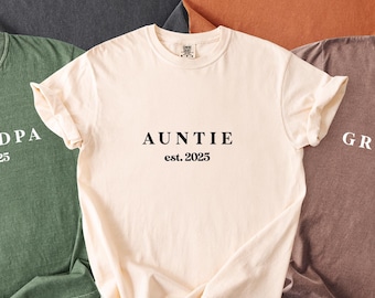 Matching Family Pregnancy Reveal, Custom Family Reveal Shirts, Pregnancy Announcement Family Gift 2025 Baby Announcement Custom Family Match